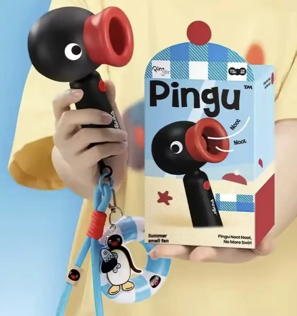 Dois ventiladores portáteis do Pingu