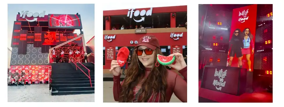 Três fotos do iFood no festival The Town.