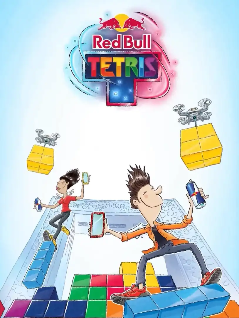 Ilustração da campanha Red Bull Tetris.