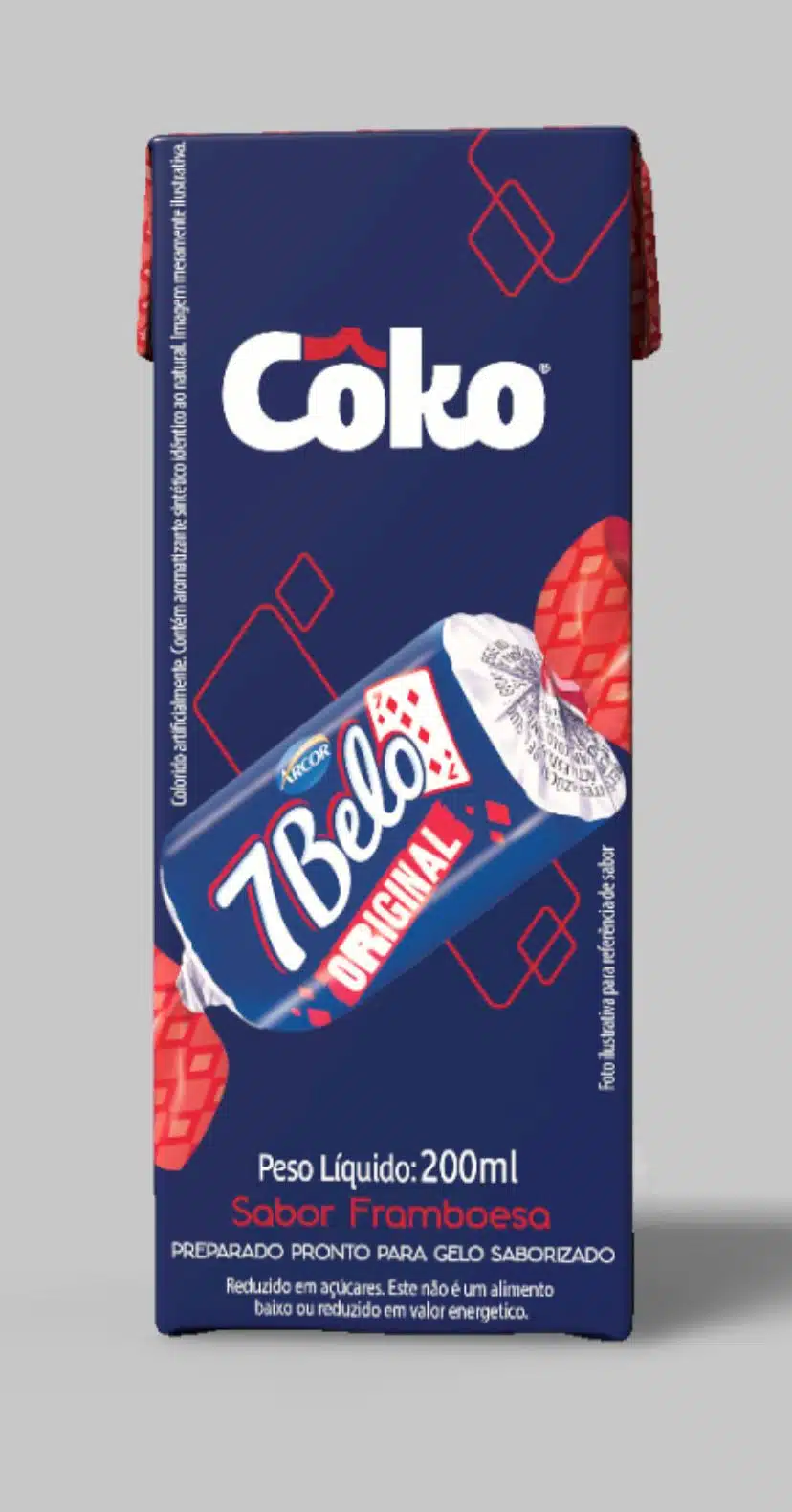 Caixa Coko 7 Belo Sabor Framboesa 200ml